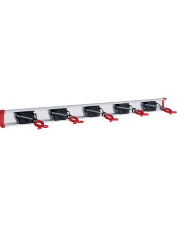 Bild Gerätehalter Set SB 5.07 5 Halter + Schi ene inkl. Schrauben + Dübel - BRUNS-0