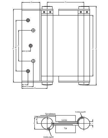 Bild Pendeltürbänder Nr. 36 stahlblank 150mm - Neutral-2