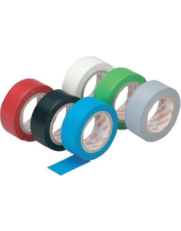 Bild Isolierband weich PVC, 4,5 m, 6 Rll.far big sort - HEIDEMANN-0