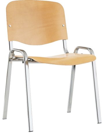 Bild Bes.-Stuhl ISO Holz chrom/Buche - Neutral-0