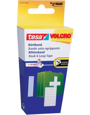 Bild Klettband zum Aufkleben schwarz 1m:20mm tesa-0