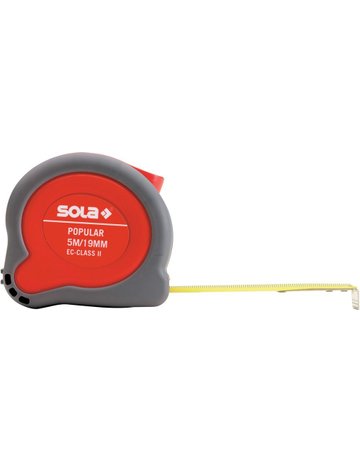 Bild Taschenbandmaß Popular 5mx19mm gelb Sola-0