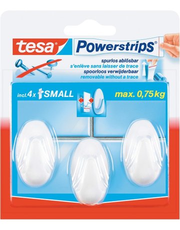 Bild Powerstrips Haken Small Oval chrom tesa-0