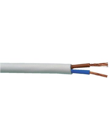 Bild PVC-Schlauchleit. H03VV-F 2x0,75mm2, 25m -Ring,ws - Neutral-0