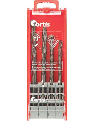 Bild Allzweckbohrer-Set 7ltg. 4,5,6,7,8,10,12 mm FORTIS-0