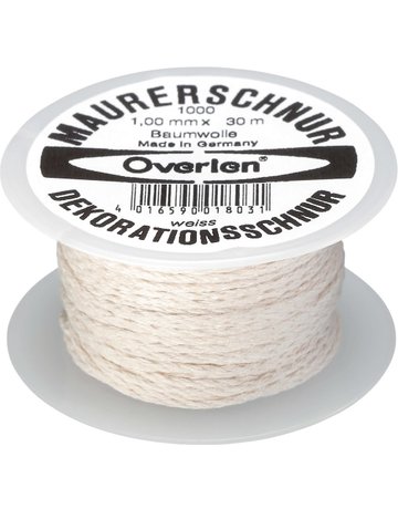 Bild Baumwollkordel 1,0mm 30m weiß Overmann - Overlen-0