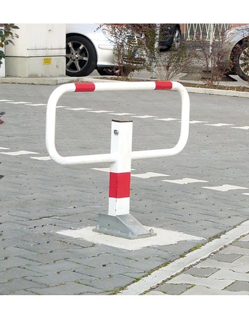 Bild Parkbügel zum Aufdübeln feuerverzinkt ,weiss lackiert - Morion-0