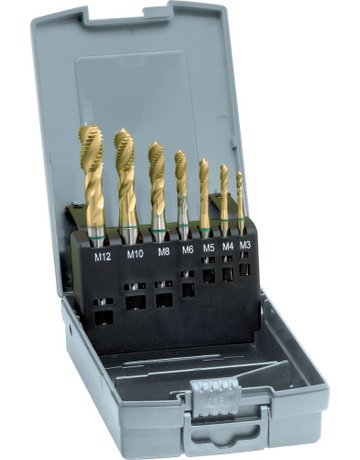 Bild Maschinengewindebohrer- Set DIN371/376 H SSE TiN Form C M3-M12 GÜHRING-0