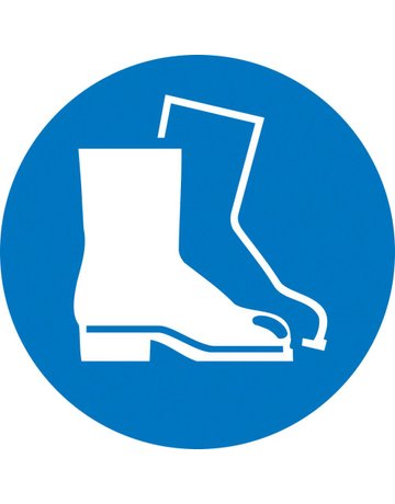 Bild Gebotsschild Folie D200 mm Fußschutz benutzen - Safety Marking-0