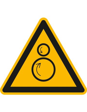 Bild Warnschild Aluminium SL 100 mm Warnung vor gegenläufigen Rollen - Safety Marking-0