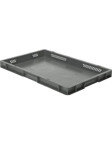 Bild Transport-Stapelkasten B600xT400xH50 mm grau, geschlossen ohne Griffloch-0