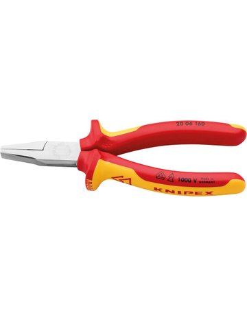 Bild Flachzange VDE 160mm mit mit K.Griff Knipex-0