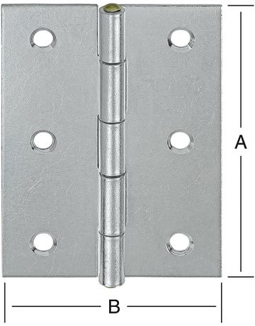 Scharniere halbbreit 50x39mm Nr. 502050Z - Vormann