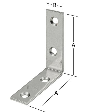 Stuhlwinkel 40x40x2mm blau verzinkt - Vormann