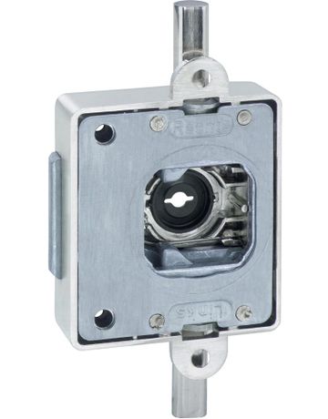 Bild System Drehstangen Schloss vernickelt 7781/30 ohne Schliesseinsatz für 8 mm Stg.-1