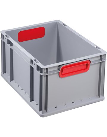 Bild EuroBox 422,400x300x220mmGriffe geschl., grau/rot - allit-0