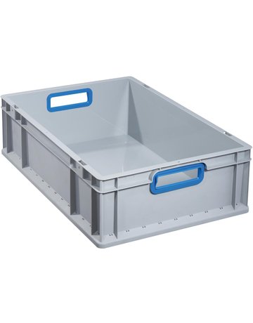 Bild EuroBox 617,600x400x170mm Griffe offen,grau/blau - allit-0