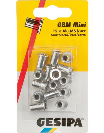 Blindnietmuttern Alu im Mini-Pack M5 kurz GESIPA