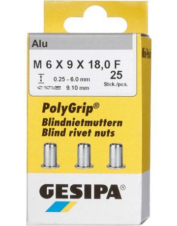 Bild Bl.Nietm.Alu Minipack Polygrip M6 x 9 x 18-0