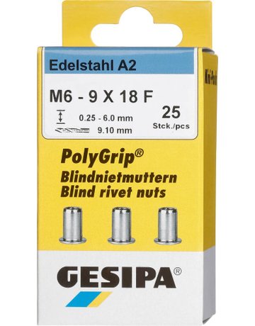 Bild Bl.Nietm. VA Minipack Polygrip A2 M6 x 9 x 18-0