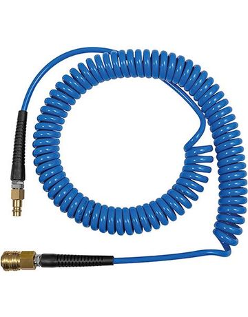 Spiralschlauch PU blau, Kupplung u Stecker NW7,2 12x8mm, 10m RIEGLER