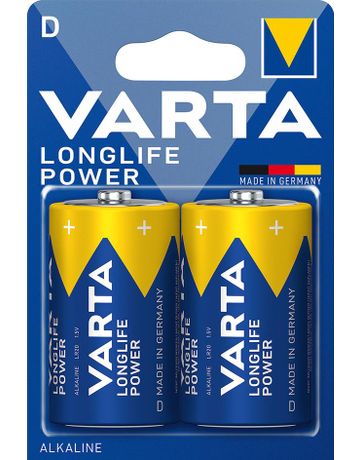 Varta Batterie Mono D LR 20 1,5 V, Longlife Power, 2-er Blister