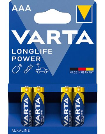 Varta Batterie Micro AAA LR 03 Longlife Power, 4-er Blister