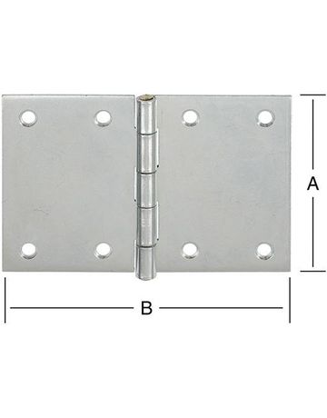 DIN-Scharnier breit 90X133 verzinkt