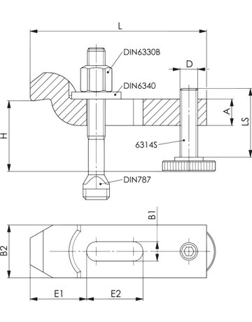Bild Spanneisen verstärkt gekröpft 12/28-65mm AMF-1
