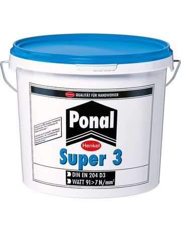 Ponal Wasserfest Super 3 Holzleim 5kg Eimer (F) Weißleim Henkel