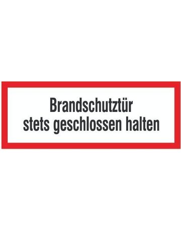 Bild Brandschutzschild Folie B297xH105 mm Brandschutztür geschl.h. langnachleuchtend - Safety Marking-0
