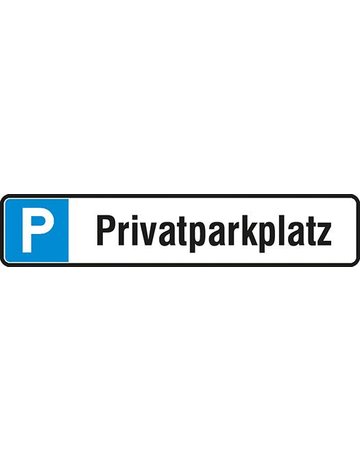 Bild Parkplatzschild Alu B520xH110 mm Privatparkplatz-0