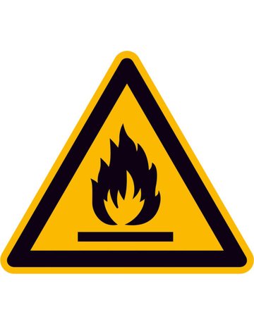 Bild Warnschild Aluminium SL 200 mm Warnung vor feuergefährlichen Stoffen - Safety Marking-0