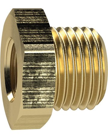 Bild Reduziernippel kurz, Messing, AG G1/2", IG G3/8", RIEGLER-0