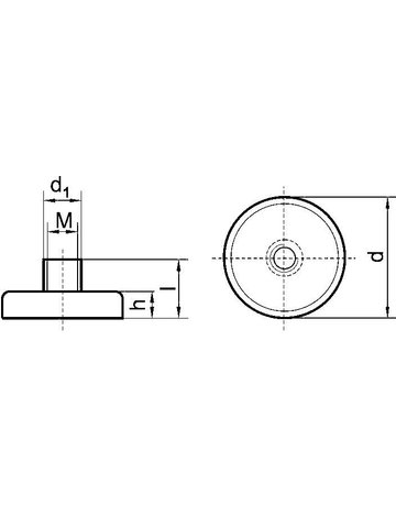Bild Flachgreifer-Magn. mit Gew.25 x 15mm Beloh-1