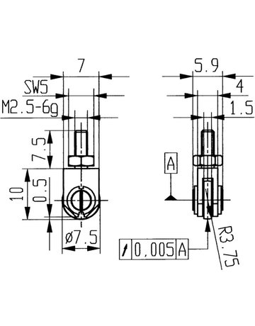 Bild Messeinsatz Stahl Typ 22/ 7,5mm KÄFER-0