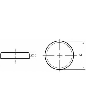 Bild NdFeB-Flachgr.Magn.o.Gew.6 x 4,5 mm Beloh-1