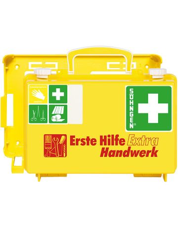 Erste-Hilfe-Koffer Extra Handwerk, DIN 13157, gelb