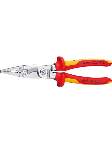 Bild Elektroinstallationszangeverchromt VDE 200mm KNIPEX-0