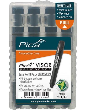 Bild Minen-Set für Permanentmarker VISOR Industrial schwarz Pica-0