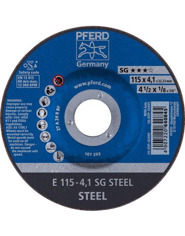 Bild Schruppscheibe gekröpft A24RSG 115x4mm PFERD-0
