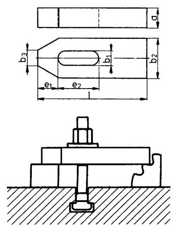 Bild Spanneisen DIN6314 22x160mm AMF-1