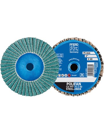 Bild Mini-Polifan COMBIDISC 75mm K 40 Zirkon Pferd-0