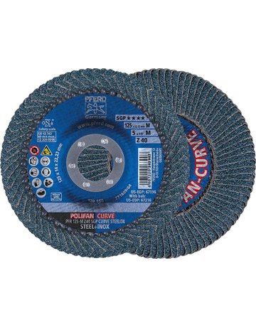 Bild Fächerschleifscheibe Z 40SGP CURVE M 125mm K40Pferd-0