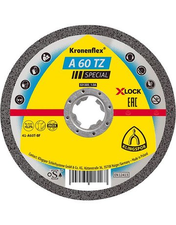 Bild Trennscheibe A60TZ X-LOCK125x1,0mm gerade Klingspor-0