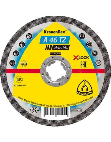 Trennscheibe A46TZ X-LOCK125x1,6mm gerade Klingspor