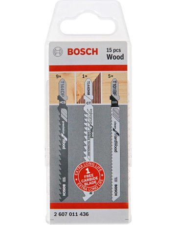 Bild Stichsägeblatt-Set Bosch 15-teilig für Holz-0