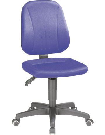 Bild Bimos Arbeitsstuhl 9653-CI02 Unitec 2 Sitzhöhe 440-620 mm mit Rollen, Stoff blau-0