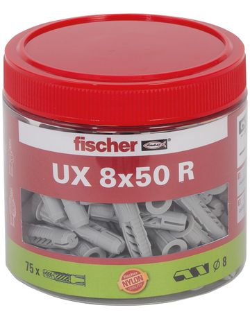 Bild fischer Universal-Nylondübel UX-R, mit Rand 8x50 R Dose-1