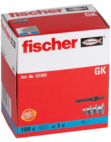 Bild Gipskartondübel GK Nylondübel,Länge:22,Schrauben-Ø:4,0-5,0 - fischer-1